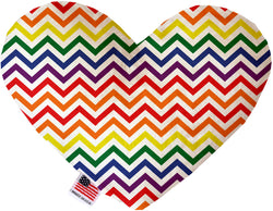 Rainbow Chevron  Heart Dog Toy