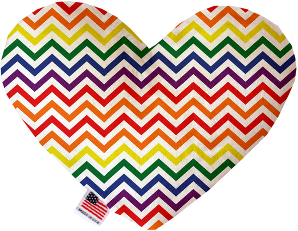 Rainbow Chevron  Heart Dog Toy