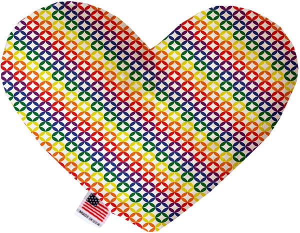Rainbow Bright Diamonds  Heart Dog Toy