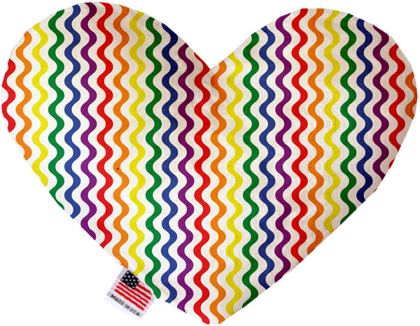 Rainbow Fun Stripes  Heart Dog Toy