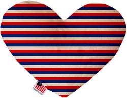 Patriotic Stripes  Heart Dog Toy