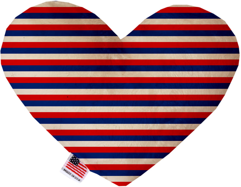 Patriotic Stripes  Heart Dog Toy