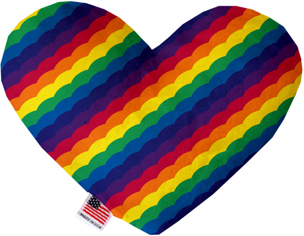 Scalloped Rainbow  Heart Dog Toy