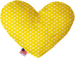 Yellow Polka Dots  Heart Dog Toy