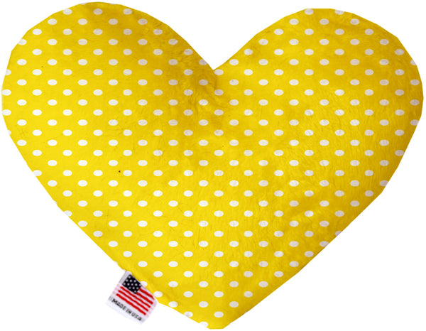 Yellow Polka Dots  Heart Dog Toy