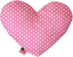 Pink Polka Dots  Heart Dog Toy