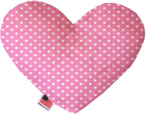 Pink Polka Dots  Heart Dog Toy
