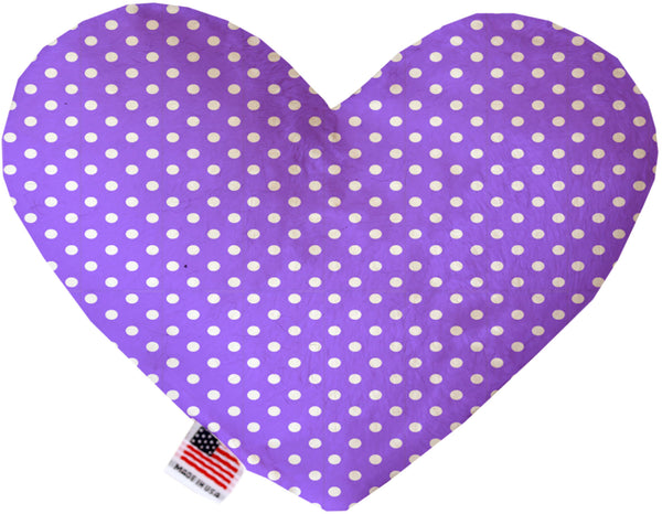 Purple Polka Dots  Heart Dog Toy