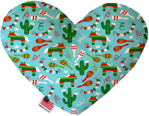 Turquoise Fiesta  Heart Dog Toy