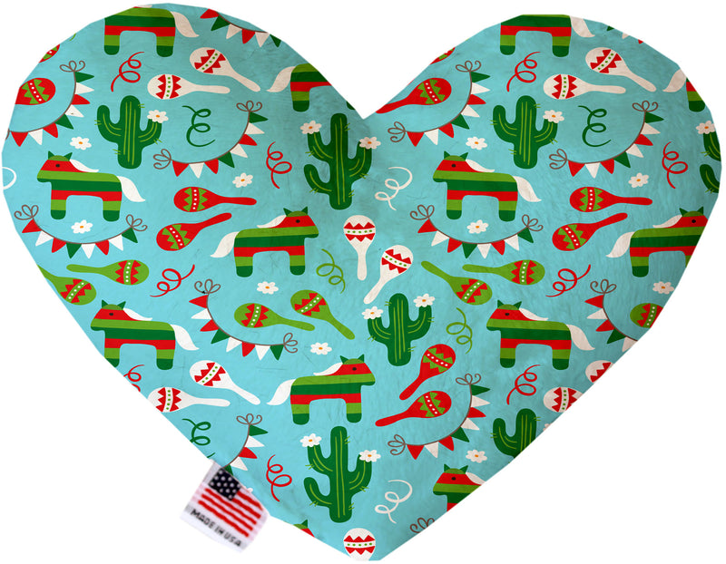 Turquoise Fiesta  Heart Dog Toy
