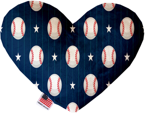 Baseball Pinstripes  Heart Dog Toy