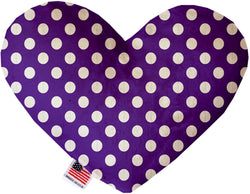 Royal Purple Swiss Dots  Heart Dog Toy