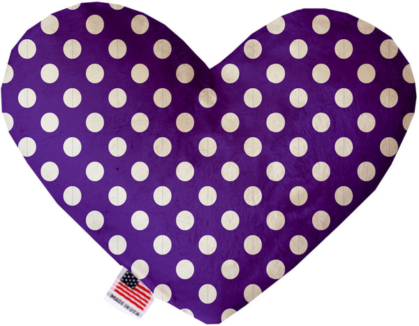 Royal Purple Swiss Dots  Heart Dog Toy