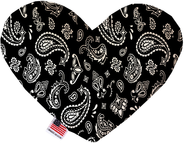 Black Western  Heart Dog Toy