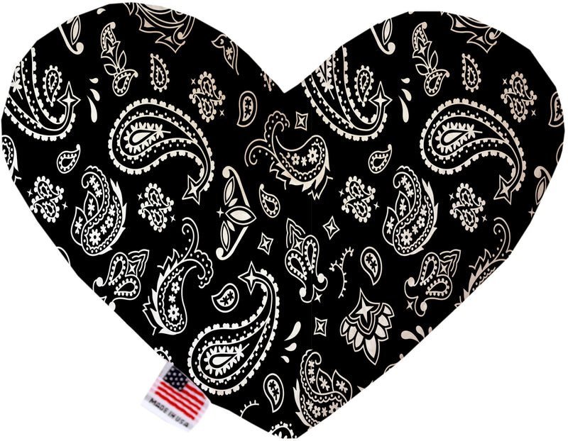 Black Western  Heart Dog Toy