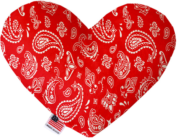 Red Western  Heart Dog Toy