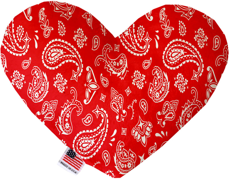 Red Western  Heart Dog Toy