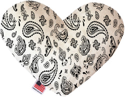 White Western  Heart Dog Toy