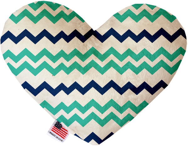Aquatic Chevron  Heart Dog Toy