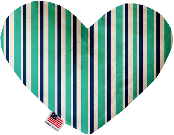 Aquatic Stripes  Heart Dog Toy
