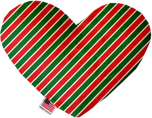 Christmas Stripes  Heart Dog Toy