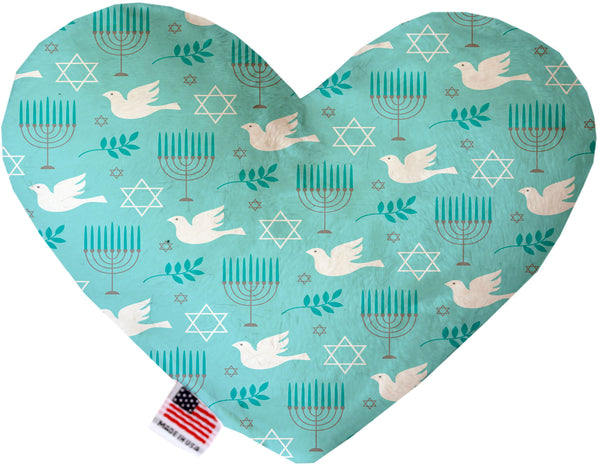 Peace and Hannukah  Heart Dog Toy