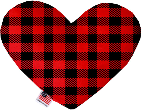 Red Buffalo Check  Heart Dog Toy
