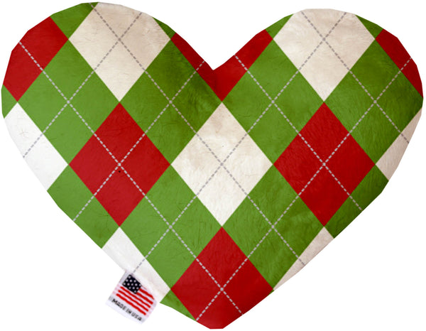 Christmas Argyle  Heart Dog Toy