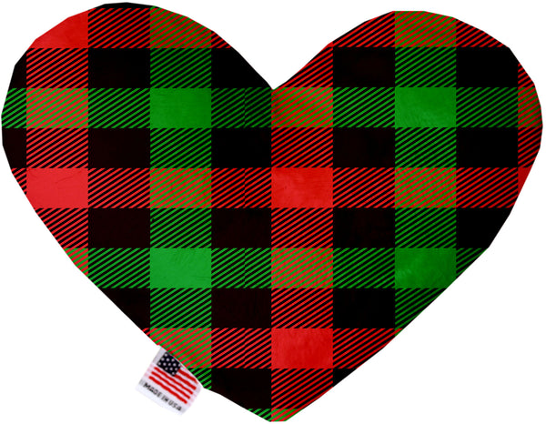 Christmas Plaid  Heart Dog Toy