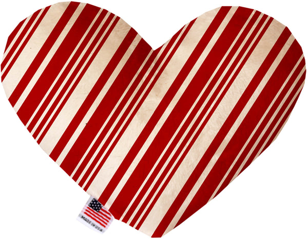 Classic Candy Cane Stripes  Heart Dog Toy