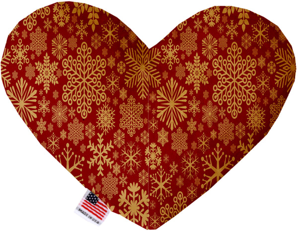 Red Snowflakes  Heart Dog Toy
