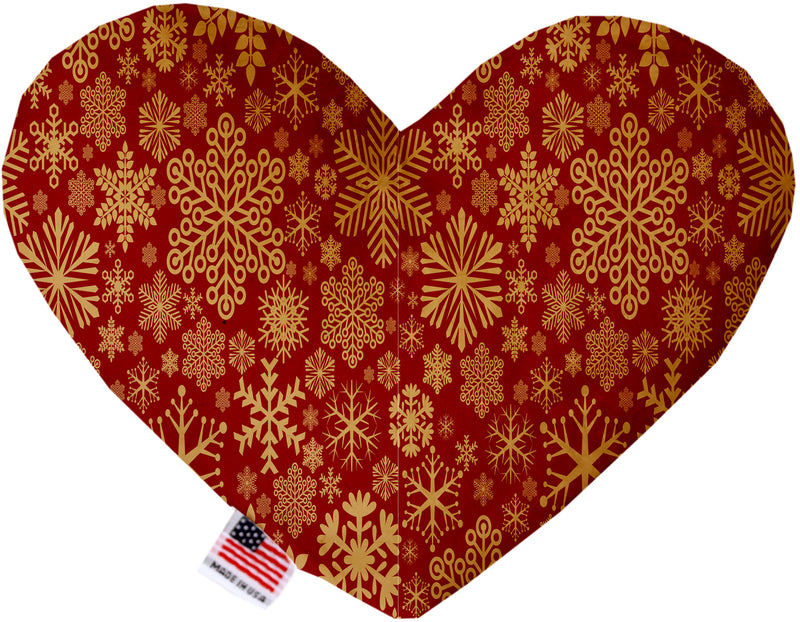 Red Snowflakes  Heart Dog Toy