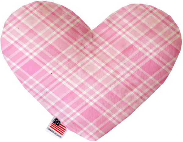 Cupid Pink Plaid  Heart Dog Toy