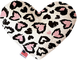 Pink Leopard Hearts  Heart Dog Toy