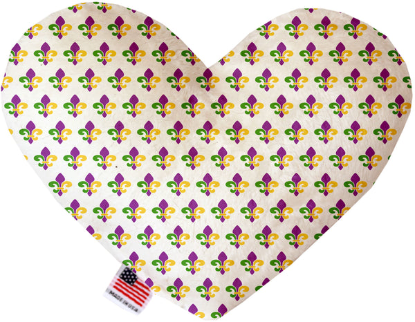Mardi Gras Fleur De Lis  Heart Dog Toy