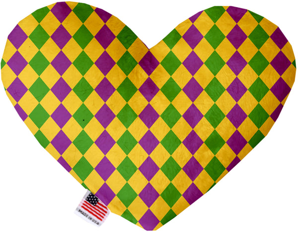 Mardi Gras Diamonds  Heart Dog Toy